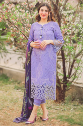 Summer 3PC Lawn Embroidered Suit - BFB0097 - | BlueFery