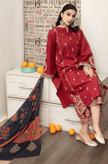 Summer 3PC Lawn Embroidered Suit - BFB0136 - | BlueFery