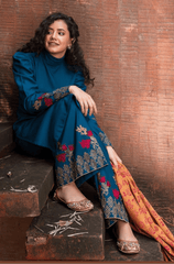 Summer 3PC Lawn Embroidered Suit - BFB0242 - | BlueFery