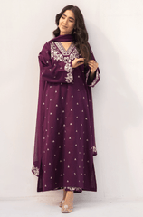 Summer 3PC Lawn Embroidered Suit - BFB04240 - | BlueFery