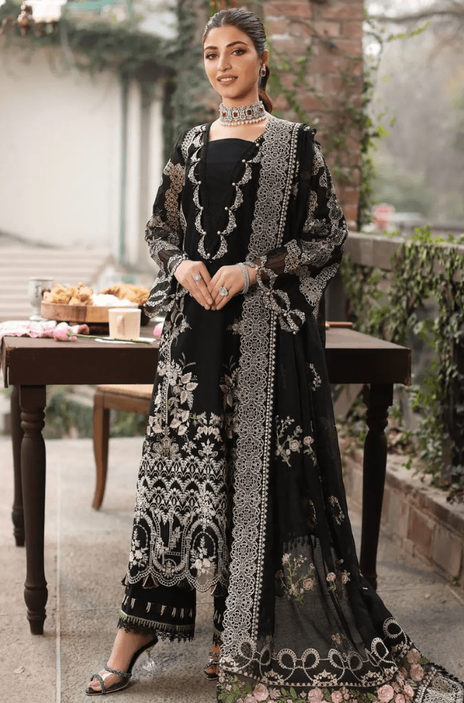 Summer 3PC Lawn Embroidered Suit - BFB04310 - luxury | BlueFery