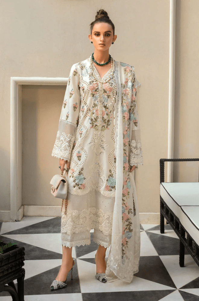 Summer 3PC Lawn Embroidered Suit - BFB0597 - | BlueFery