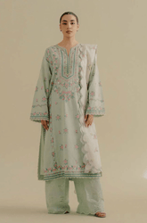 Summer 3PC Lawn Embroidered Suit - BFB0635 - New Arrivals | BlueFery