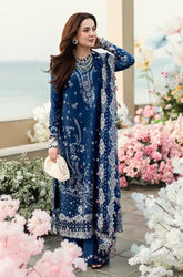 QALAMKAR - 3PC Lawn Embroidered Shirt with Cotton Embroidered Dupatta and Trouser - BFB0757