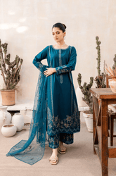 Summer 3PC Lawn Embroidered Suit - BFS0053 - New Arrivals | BlueFery