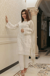 Summer 3PC Lawn Embroidered Suit - BFS0060 - | BlueFery