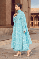 Summer 3PC Lawn Embroidered Suit - BFU0017 - | BlueFery
