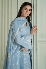 Summer 3PC Lawn Embroidered Suit - BFU0110 - | BlueFery