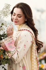 Summer 3PC Lawn Embroidered Suit - BFU0114 - luxury | BlueFery