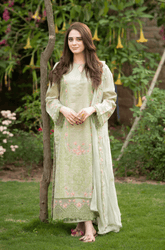 Summer 3PC Lawn Embroidered Suit - BFU0132 - | BlueFery