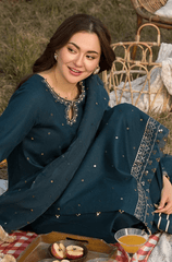 Summer 3PC Lawn Embroidered with Sequence work Suit - BFU0127 - New Arrivals | BlueFery