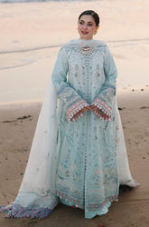 QALAMKAR - 3PC Lawn Chikankari Embroidered Suit with Monar Embroidered Dupatta and Trouser - BFB0754
