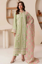 ELAF - 3PC Lawn Embroidered Shirt with Chiffon Printed Dupatta and Trouser - BFB0745