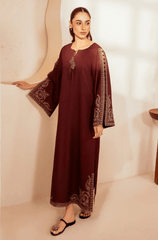 Winter 2PC Dhanak Embroidered Suit - BFB0432 - | BlueFery