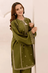 Winter 2PC Dhanak Embroidered Suit - BFB0460 - | BlueFery