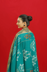 Winter 3PC Dhanak Embroidered Suit - BFB0212 - | BlueFery