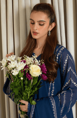 Winter 3PC Dhanak Embroidered Suit - BFB0417 - | BlueFery