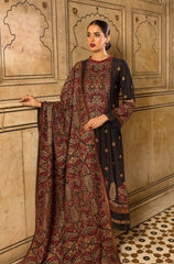 Winter 3PC Dhanak Embroidered Suit - BFB0469 - | BlueFery