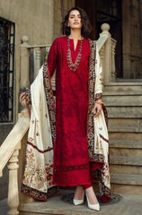 Winter 3PC Dhanak Embroidered Suit - BFB0471 - | BlueFery