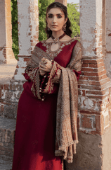 Winter 3PC Dhanak Embroidered Suit - BFB0547 - | BlueFery