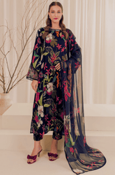 Winter 3PC Khaddar Digital Printed Dress - BFU0085 - | BlueFery