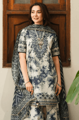 Winter 3PC Khaddar Digital Printed Suit - BFU0121 - | BlueFery
