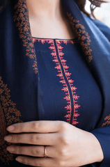Winter Stitched 3Pcs Embroidered Dhanak Suit – RTW020 - | BlueFery
