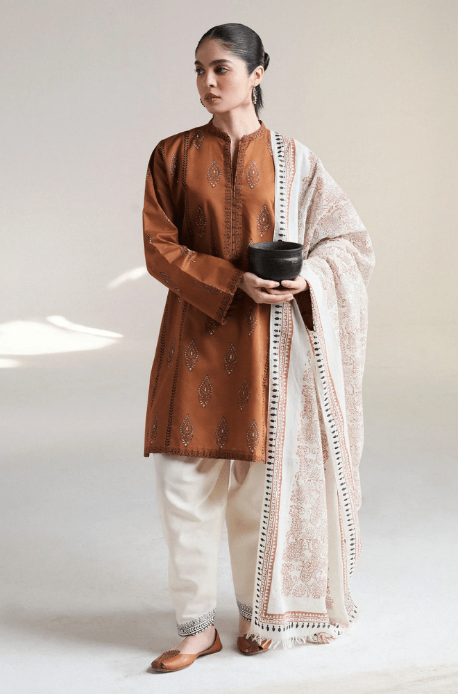 Zara Shahjahan - Lawn Embroidered Suit - BFB0307 - | BlueFery