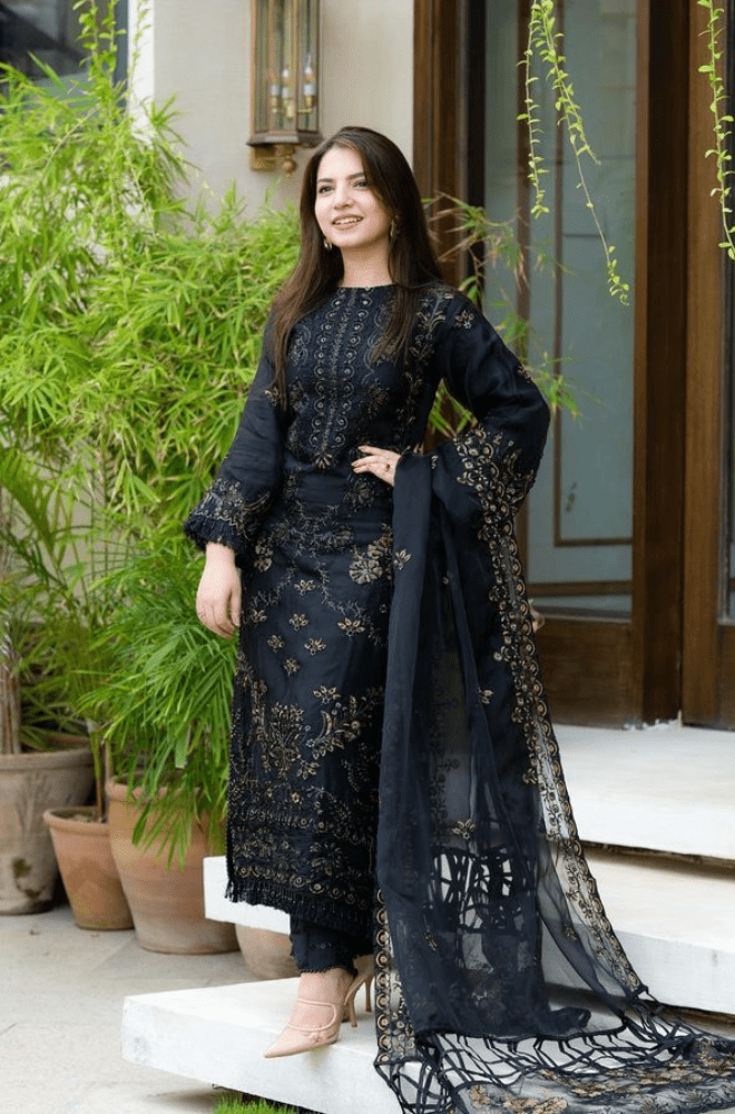 Summer 3PC Lawn Embroidered Shirt - BFU00010 - New Arrivals | BlueFery