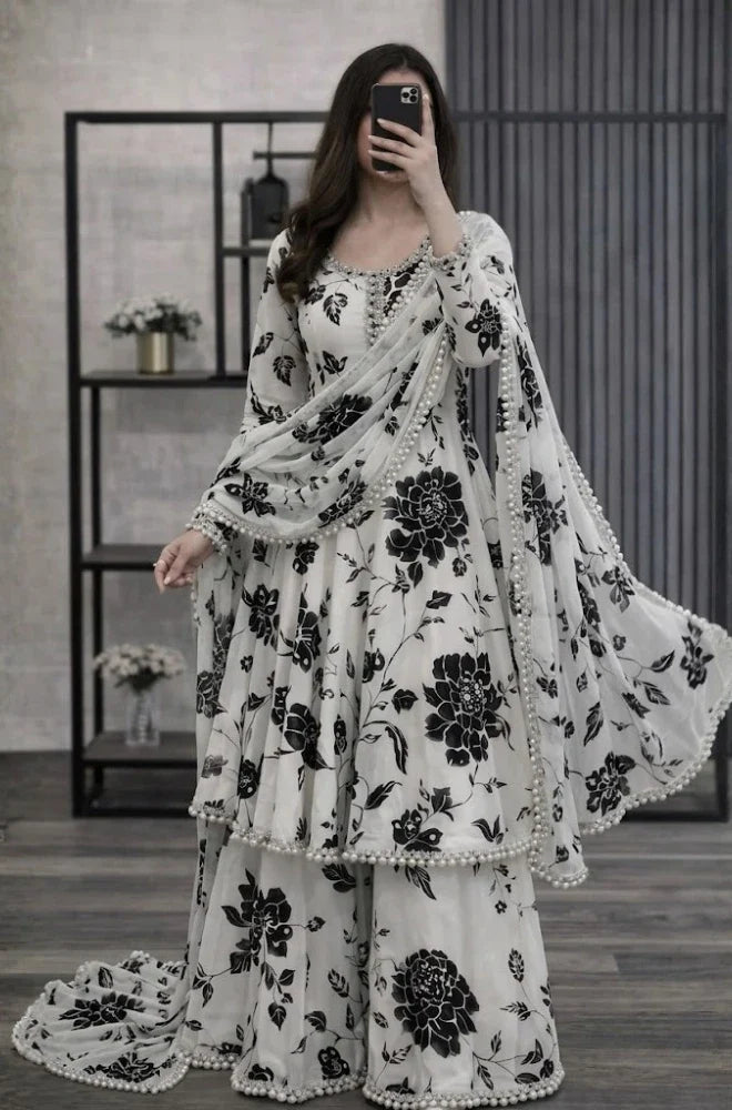 3 piece lawn maxi suit 