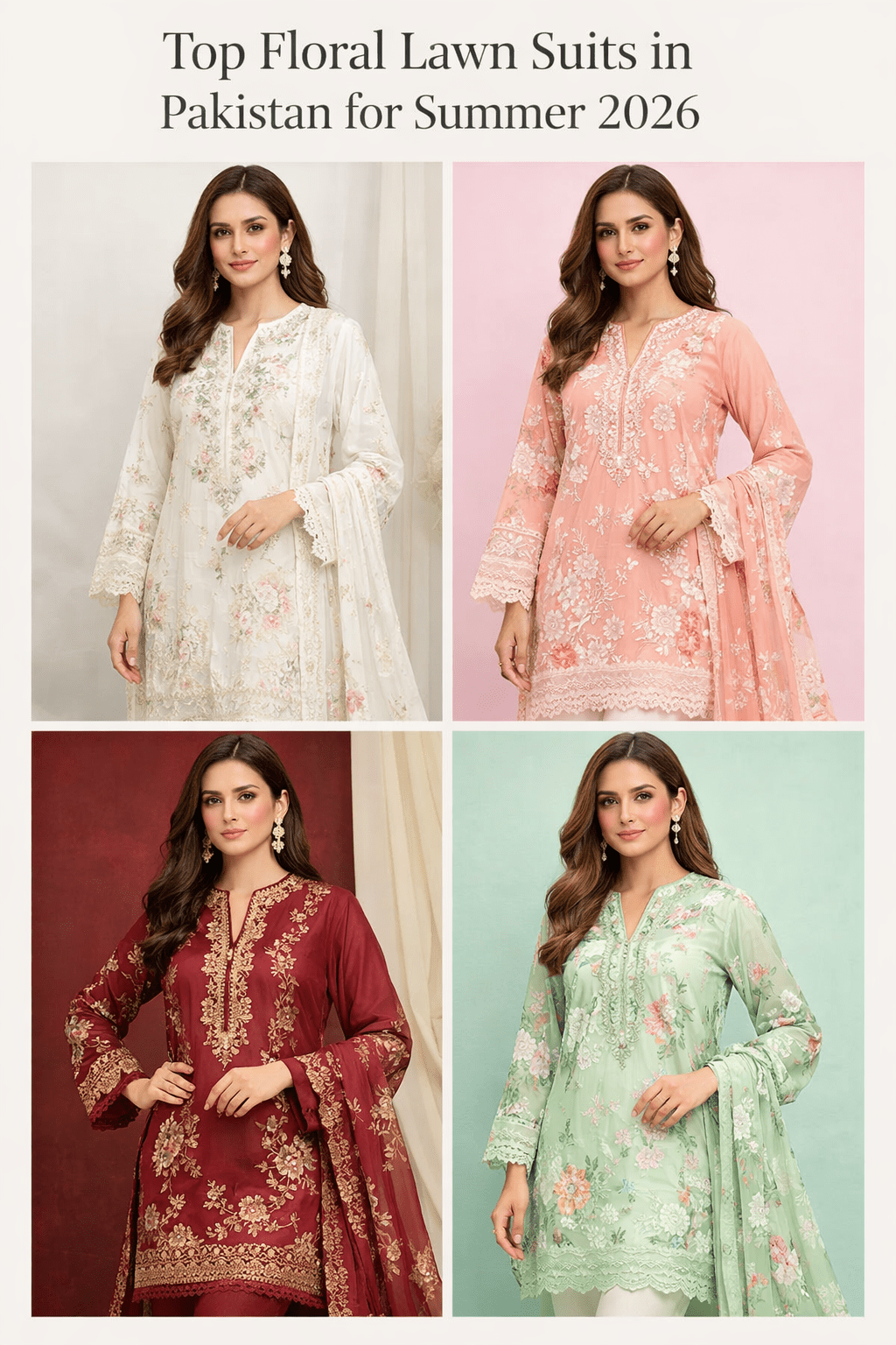 Top Floral Lawn Suits in Pakistan for Summer 2026 - BlueFery