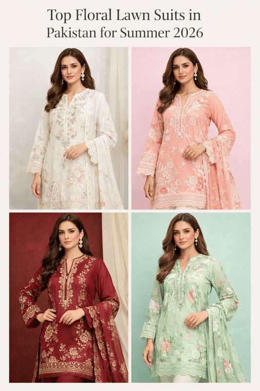 Top Floral Lawn Suits in Pakistan for Summer 2026 - BlueFery