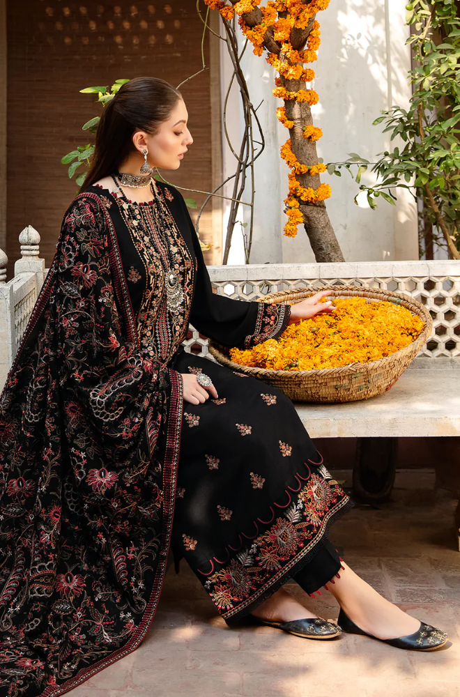 Rimsha - Winter 3PC Dhanak Embroidered Suit - BFB0420