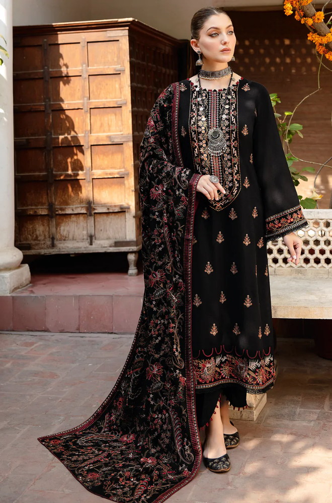 Rimsha - Winter 3PC Dhanak Embroidered Suit - BFB0420