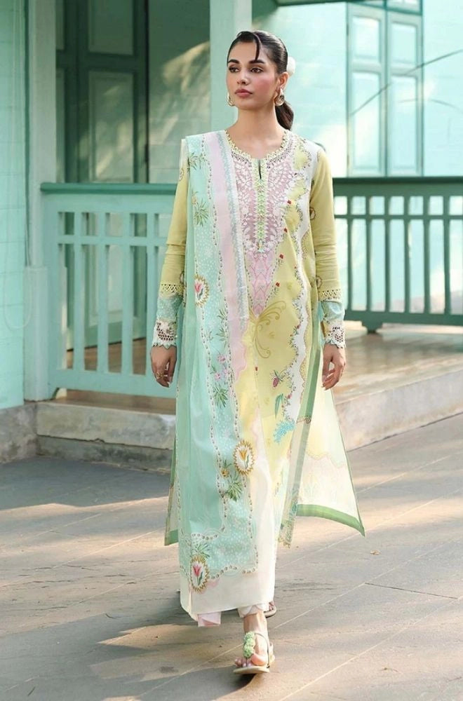 QALAMKAR - Summer 3PC Lawn Digital Printed Dress - BFB0805