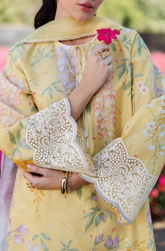 JAZMIN - 3PC Lawn Digital Printed Shirt with Lawn Printed Dupatta and Trouser - BFB0806