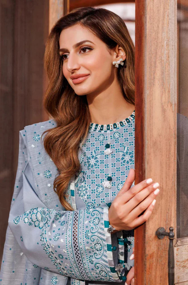 Farasha - 3PC Lawn Embroidered Suit - BFU0091