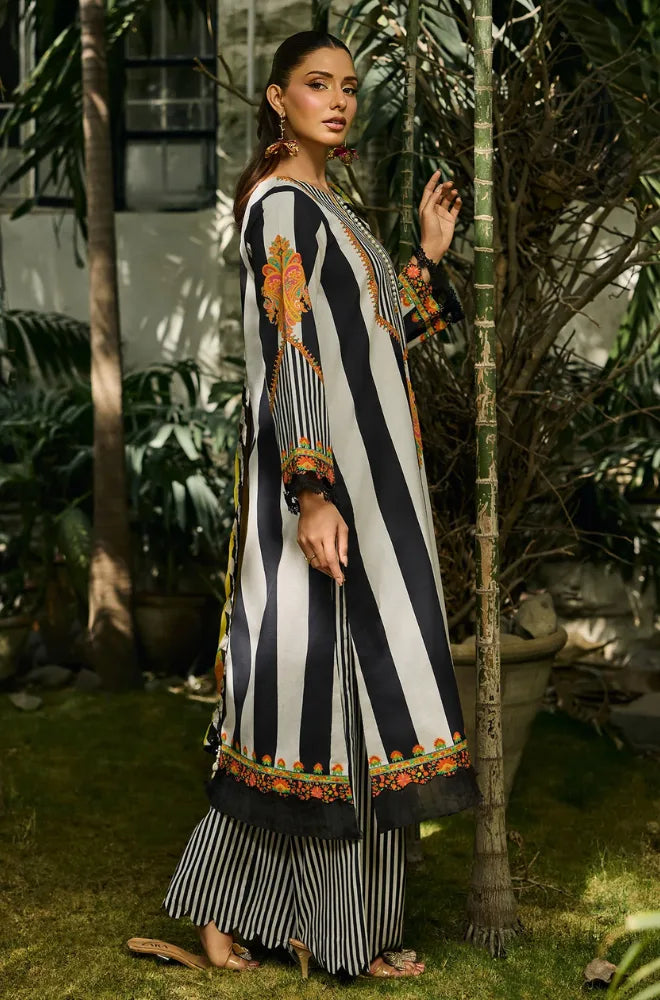 Charizma - 3PC Printed Lawn Suit With Lawn Printed Dupatta and Trouser - BFB0973