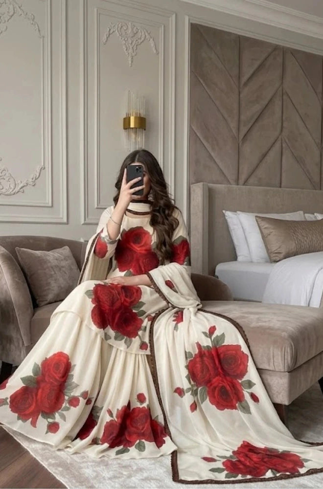 Bluefery Designer - Long Maxi Frock for Pakistani Women 