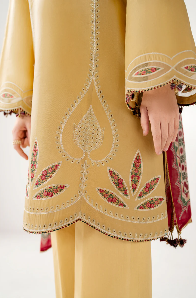 Jazmin - Winter 3PC Dhanak Embroidered Suit - BFB0506