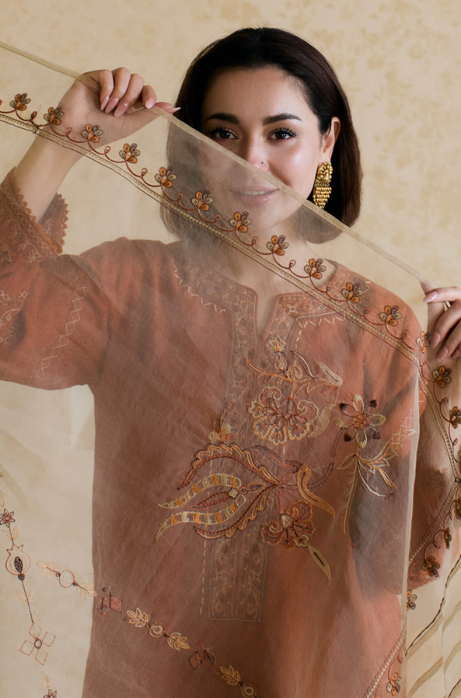 Mishkaa - 3PC Lawn Embroidered Suit - BFU0126