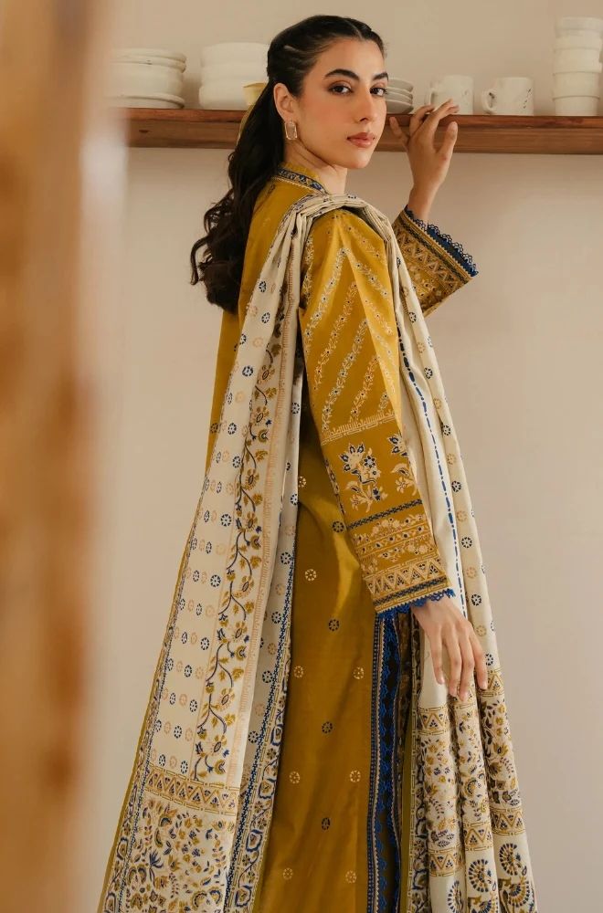 Sapphire - 3PC Lawn Printed Shirt with Lawn Printed Dupatta and Trouser - BFB0841