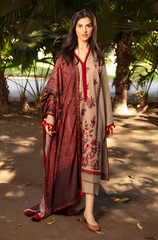 BAROQUE - 3PC Lawn Embroidered Suit - BFB0265