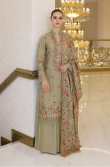 Bareeze - 3PC Dhanak Embroidered Suit- BFRZ0102