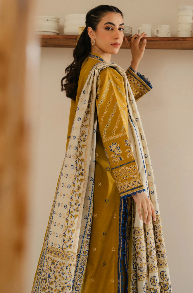 Sapphire - Winter 3PC Khaddar Digital Printed Dress - BFU0442