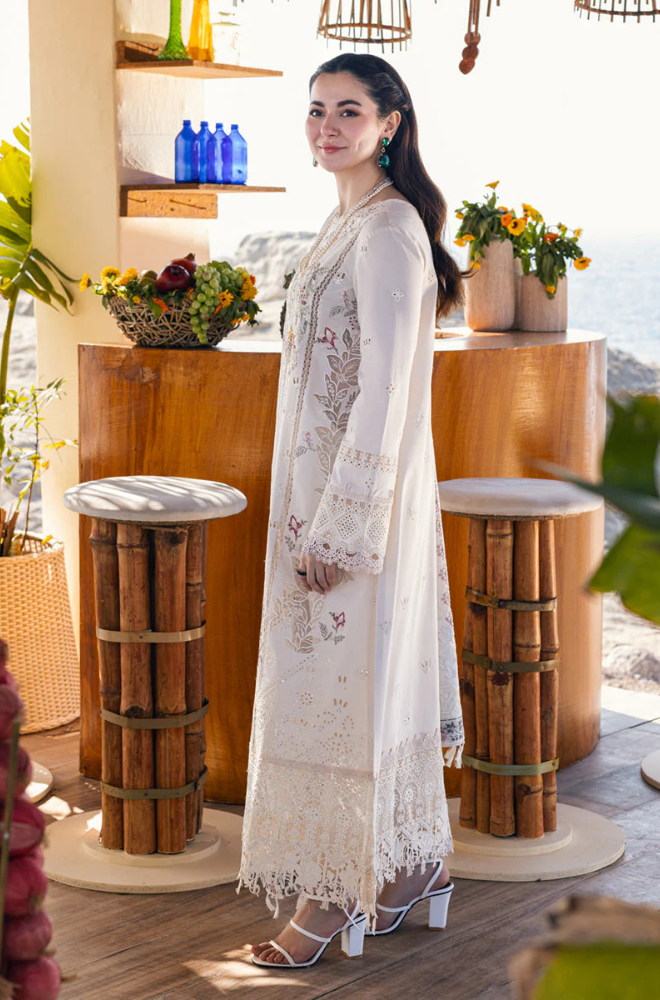 QALAMKAR - 3PC Lawn Embroidered Suit - BFB0234