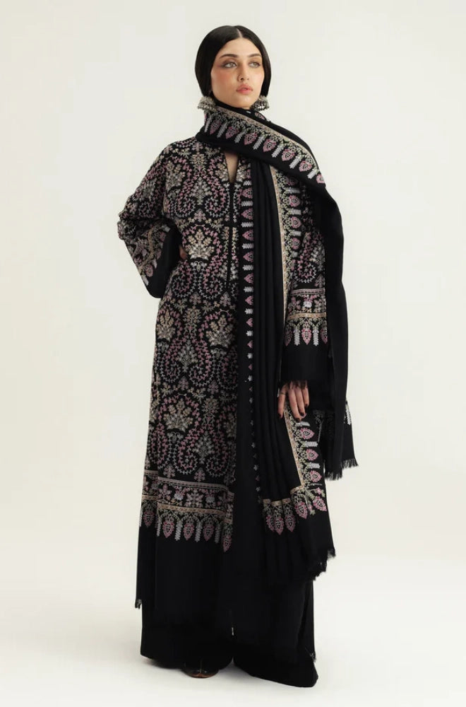 Zara ShahJahan - 3PC Dhanak Embroidered Shirt With Chiffon Dupatta and Trouser - BFB0895