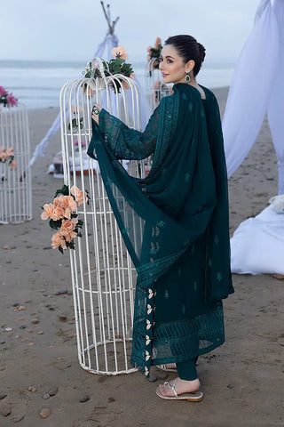 AZURE - 3PC Lawn Embroidered Shirt with Chiffon Embroidered Dupatta and Trouser - BFB0825