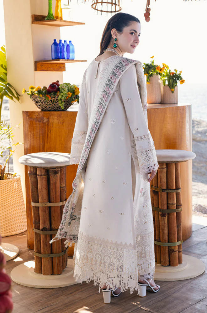QALAMKAR - 3PC Lawn Embroidered Suit - BFB0234