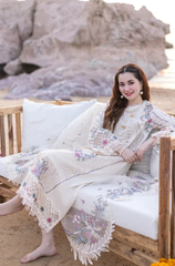 Qalamkar - 3PC Dhanak Embroidered Suit - BFB0207